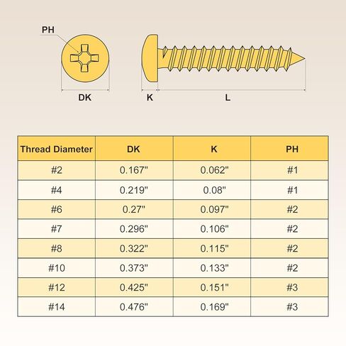 مسامير METALLIXITY Phillips Pan Head ذاتية التنصت (#6x2-1/2) 50 قطعة، برغي حفر ذاتي من الفولاذ المقاوم للصدأ 304 للبلاستيك والخشب المعدني، لأثاث الصخور في خزانة الحائط، لون فضي in Kuwait