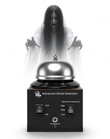 Haunted Hotel Bell – EMF Ghost Detector Trigger Object for Paranormal Investigations – Adjustable Sensitivity Ghost Hunting Equipment for Halloween Haunted Houses & Nighttime Investigations in Kuwait