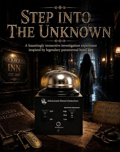 Haunted Hotel Bell – EMF Ghost Detector Trigger Object for Paranormal Investigations – Adjustable Sensitivity Ghost Hunting Equipment for Halloween Haunted Houses & Nighttime Investigations in Kuwait