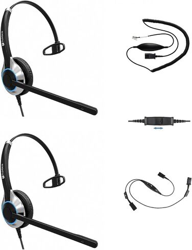 TruVoice HD-500 Headset Training Bundle for Phones | Agent Supervising, Coaching for Office and Call Center | Compatible with All Telephones with H/S Port Including Polycom Mitel Cisco Avaya Yealink in Saudi Arabia