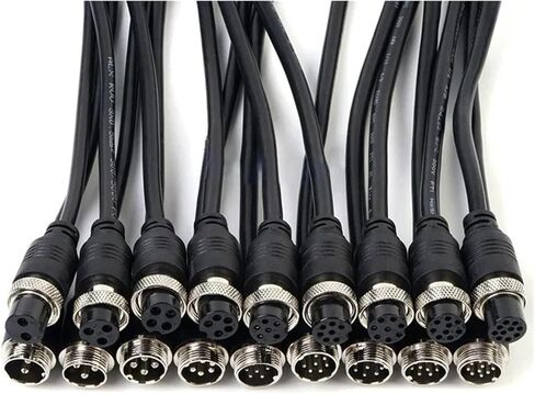 GX16 2 3 4 5 6 7 8 9 قابس 10 سنون مع سلك، مقبس ذكر إلى أنثى 16 ملم، كابل تمديد 30 سم - 3 متر (أنثى إلى أنثى، 1 M_6P) in Kuwait