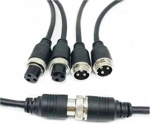 GX16 2 3 4 5 6 7 8 9 قابس 10 سنون مع سلك، مقبس ذكر إلى أنثى 16 ملم، كابل تمديد 30 سم - 3 متر (أنثى إلى أنثى، 1 M_6P) in Kuwait