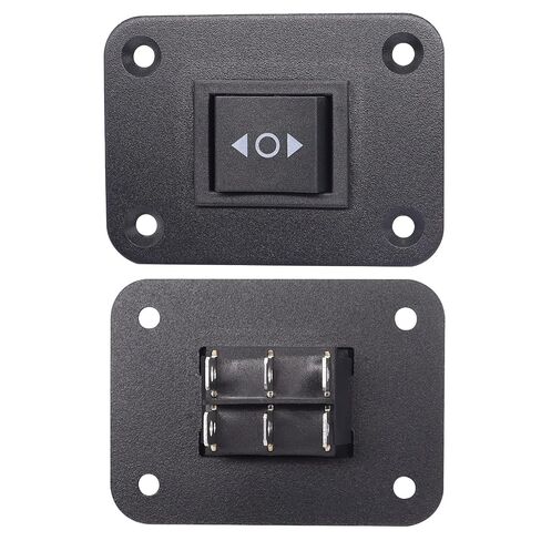 TWTADE Momentary Polarity Reverse Switch 12V DC 10A 6 Pin 3 Position Up Down Control Motor (ON)-Off-(ON) Rocker Toggle Switch with Panel,Wires,Screws in Kuwait
