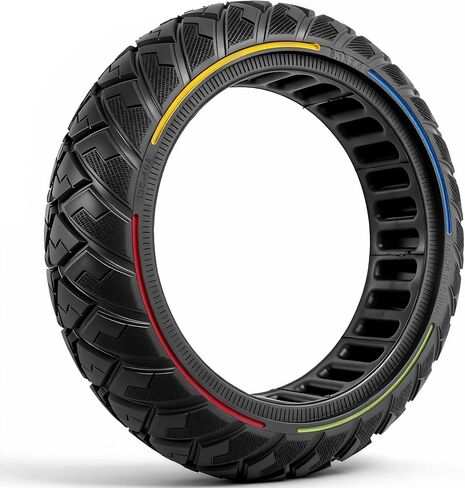 إطار سكوتر 8.1 بوصة، إطار صلب للطرق الوعرة 8.1 × 2.0، مناسب لـ Segway Ninebot E2/ E2 Plus، يناسب سكوتر Xiaomi 4 Go، مقاوم للانفجار، غير قابل للانزلاق، أسود in Kuwait