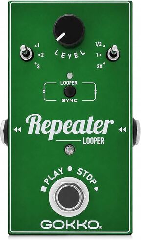 REPEATER Looper Pedal GK-27 - Guitar Looper Pedal with Undo/Redo, 10-Minute Loop Time, True Bypass, and Easy Overdubbing for Live Performance & Practice in Saudi Arabia