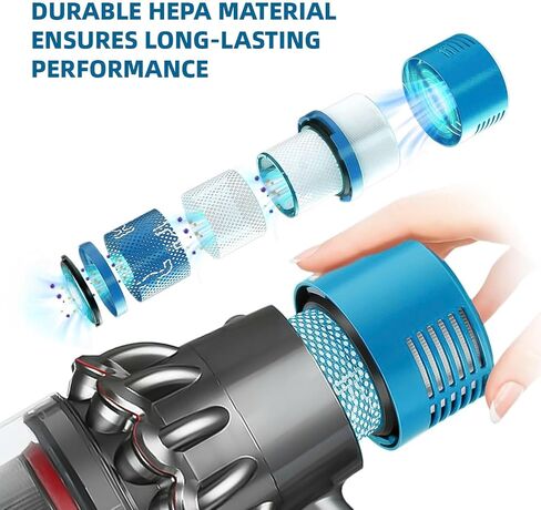 فلتر Dyson V10، عبوتان من فلاتر استبدال HEPA الحقيقية الممتازة لسلسلة Dyson V10، Dyson-V10 ابسولوت، V10 الحساسية، Dyson-V10 Animal، V10 Motorhead، V10 Total Clean، Dyson-SV12 V10، الجزء # 969082-01 in Kuwait