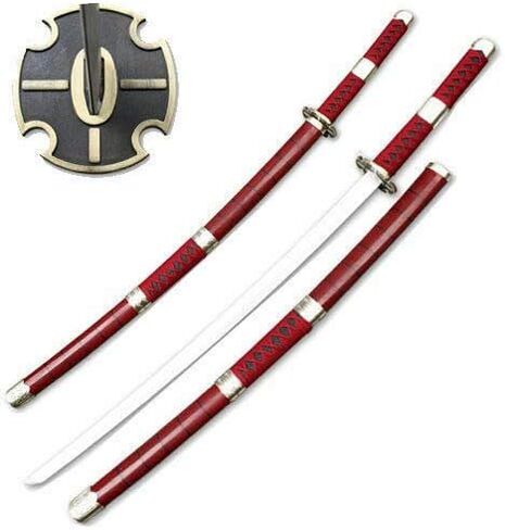 AS Sports One a Piece Samurai Sword Sandai Kitetsu Roronoa a Zoro Katana Anime شفرة فولاذية كربونية in Kuwait
