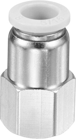 HARFINGTON Push to Connect Fittings 5/16" Tube OD x 1/4" NPT Thread Female Straight Pneumatic Tube Fittings PCF5/16-N02 Quick Connect Air Line Fittings Air Hose Fittings, White in Kuwait