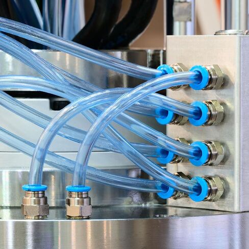 HARFINGTON Push to Connect Fittings 5/16" Tube OD x 1/4" NPT Thread Female Straight Pneumatic Tube Fittings PCF5/16-N02 Quick Connect Air Line Fittings Air Hose Fittings, White in Kuwait