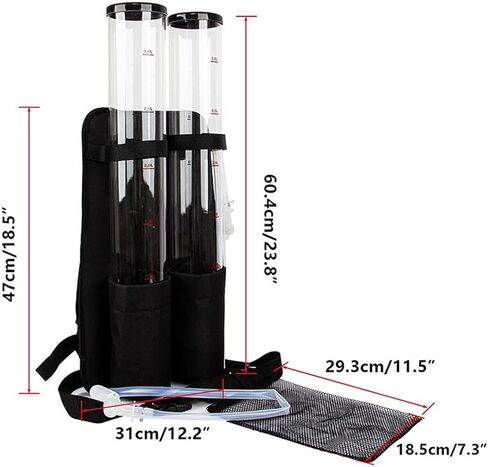 Dual Tank Backpack Drink Dispenser, 3+3 Liter, Backpack Dual Drink Dispenser,Club Beer Liquid Shot Pump Gun Pub Beer Machine, for Bar Party Nightclub Club Outdoor Entertainment,Clear in Kuwait