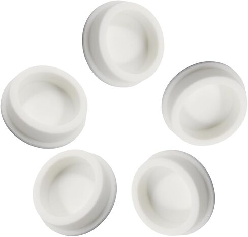 Murtenze 5 Pcs Silicone Rubber Plug for 2 Inch Round Holes, Waterproof Rubber Stopper Flexible Tube End Caps for Automotive/Industrial (White) in Kuwait