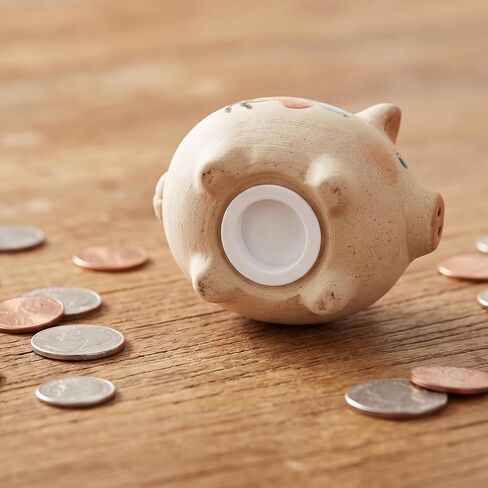 10PCS Piggy Bank Plug Silicone Piggy Bank Stopper, 5 Sizes 28/30/32/34/36mm Replacement Coin Jar Hole Covers, White Saving Box Bank Hole Plug Accessories in Kuwait