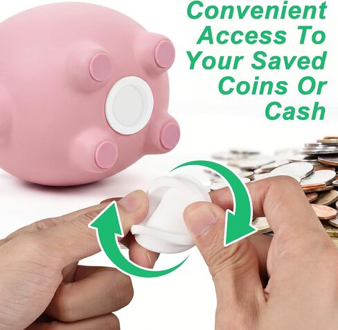 10PCS Piggy Bank Plug Silicone Piggy Bank Stopper, 5 Sizes 28/30/32/34/36mm Replacement Coin Jar Hole Covers, White Saving Box Bank Hole Plug Accessories in Kuwait