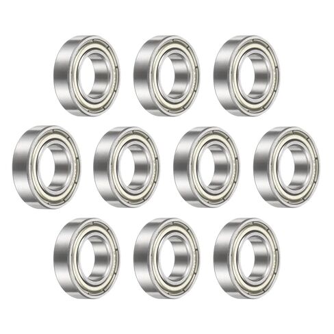 uxcell 10Pcs MR128ZZ Deep Groove Ball Bearing, 8mm x 12mm x 3.5mm Double Metal Shielded Bearing Precision for Electric Motor, Drives Wheels, Power Tools in Kuwait