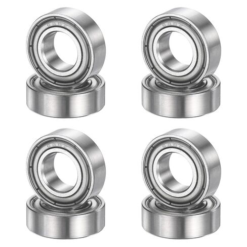 uxcell 8Pcs 686ZZ 6mmx13mmx5mm Deep Groove Ball Bearings, Double Metal Shielded Bearing Steel ABEC5 High Performance for Industrial Machinery Precision Transmission, Silver in Kuwait
