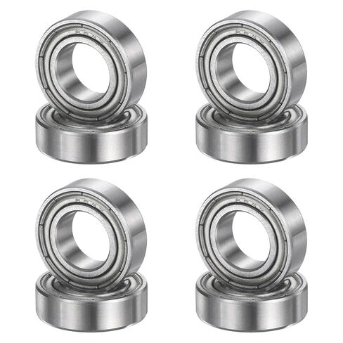 uxcell 8Pcs 686ZZ 6mmx13mmx5mm Deep Groove Ball Bearings, Double Metal Shielded Bearing Steel ABEC5 High Performance for Industrial Machinery Precision Transmission, Silver in Kuwait