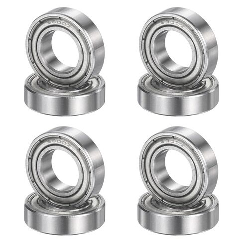 uxcell 8Pcs 686ZZ 6mmx13mmx5mm Deep Groove Ball Bearings, Double Metal Shielded Bearing Steel ABEC5 High Performance for Industrial Machinery Precision Transmission, Silver in Kuwait