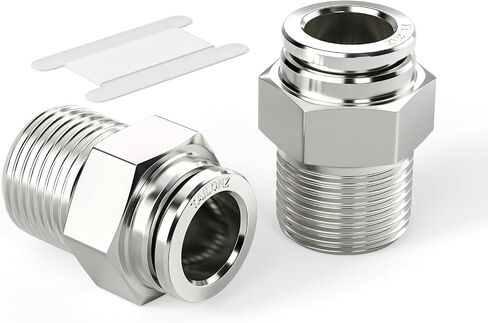 1 قطعة 304 الفولاذ المقاوم للصدأ ذكر مستقيم 6 مللي متر أنبوب OD x 1/8 بوصة BSP الموضوع دفع لتوصيل المناسب PC6-01 in Kuwait