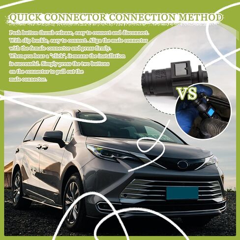 JA&MIU Hose Quick Release Connect Fuel Line Nylon Push-On Quick Release Connector - 7.89mm SAE 5/16 (8mm) Straight in Male&Female in Kuwait