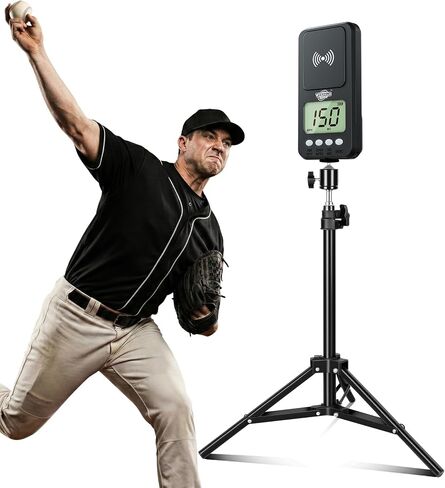 Baseball Speed Radar Gun with Tripod, Rotatable Radar for Pitching & Swing Training, Baseball Speed Gun, LCD Display, Handheld or Hands-Free Baseball Radar Speed Trainer in Kuwait