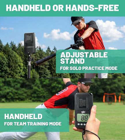 Baseball Speed Radar Gun with Tripod, Rotatable Radar for Pitching & Swing Training, Baseball Speed Gun, LCD Display, Handheld or Hands-Free Baseball Radar Speed Trainer in Kuwait