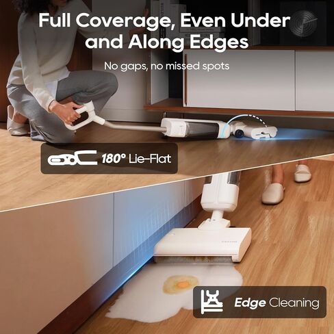 DREAME FloorX 110 Plus ممسحة جافة ورطبة لاسلكية، منظف جاف رطب لاسلكي مع تنظيف 600 دورة في الدقيقة، ممسحة كهربائية مع تجفيف بالهواء الساخن 149 درجة فهرنهايت، نظام خزان مزدوج، تصميم مسطح 180 درجة للتنظيف العميق للأرضيات الصلبة in Kuwait