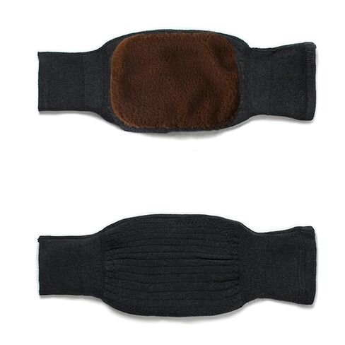 2Pcs Pads Winter Warm Men and Women Wool Knee Protection Plus Velvet Protective Clothing for Ski Cycling(Brown Fur Black) in Kuwait