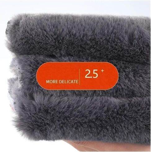 Winter Warm Knee Pads for Women Men Cold Leg Kneepad Knee Support Rabbit Fur Running Protector for Ski Cycling(Grey,L) in Kuwait