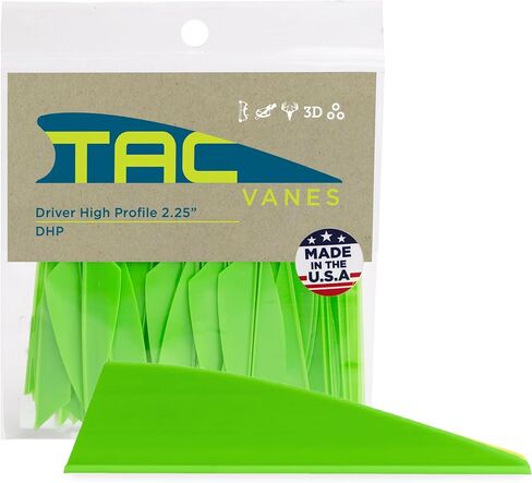 TAC Vanes Driver High Profile 2.25" Arrow Vanes – Green (100 Pack) Archery Fletching in Kuwait