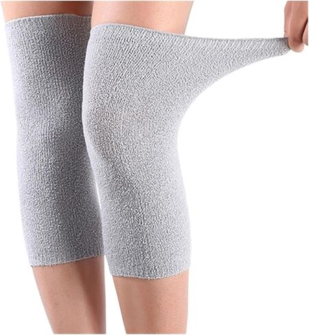 Winter Warm Knee Pads Protective Gear for Women Men Kneepad Support for Spring Running Knee Protector for Ski Cycling(Gray) in Kuwait