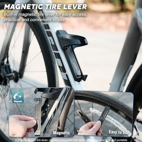 Bike Water Bottle Holder with AirTag Cases, Compatible with AirTag Hidden on Bike Water Bottle Cages, Universal MTB Road Bike GPS Anti-Thief, Waterproof AirTag Holder, Bicycle Tire Levers in Kuwait