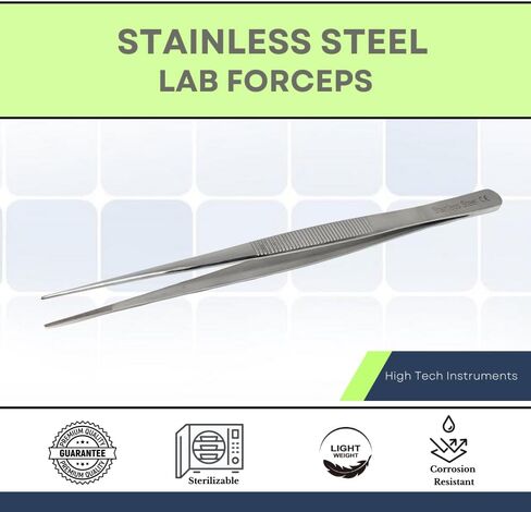 Stainless Steel General - Purpose Forceps with Fine Precision Tips - Assembly Tools (Straight Tips - 8") in Kuwait