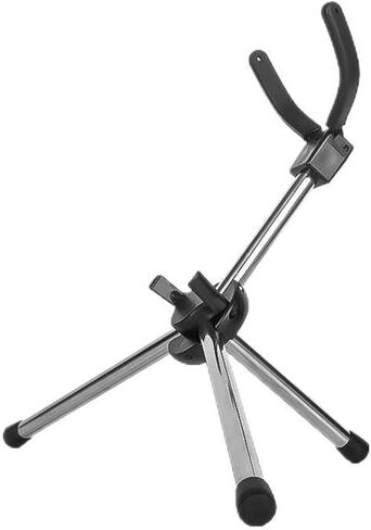 Folding Saxophone Tripod Stand,Dedicated Stand for Alto/Tenor/Soprano Saxophones,with Non-Slip Feet and Padded Holder,Lightweight Compact(23x14x29.5cm) in Kuwait