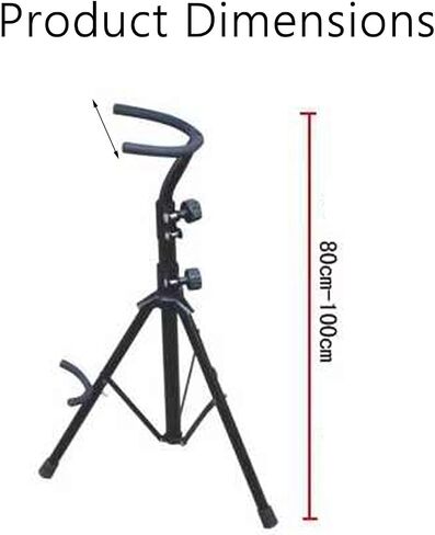 Alto/Tenor Saxophone Stand,Adjustable Metal Sax Tripod Holder Rack,with Non-Slip Feet and Padded Holder,for Live Performance Travel in Kuwait