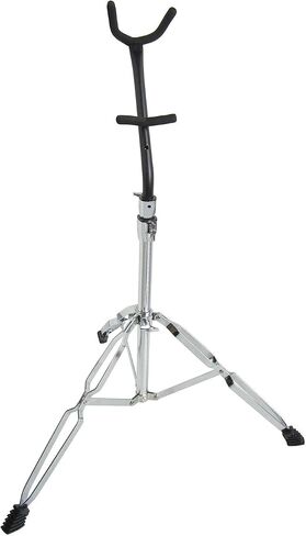 Foldable Alto/Tenor Saxophone Stand,Adjustable Hight Saxophone Tripod Stand,with Non-Slip Feet and Padded Holder,for Live Performance Travel in Kuwait