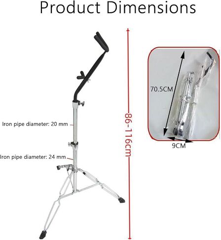 Foldable Alto/Tenor Saxophone Stand,Adjustable Hight Saxophone Tripod Stand,with Non-Slip Feet and Padded Holder,for Live Performance Travel in Kuwait