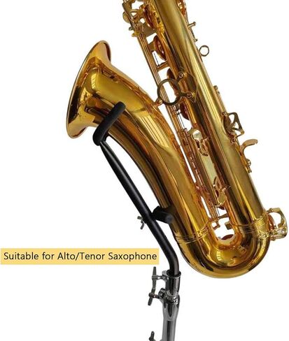 Foldable Alto/Tenor Saxophone Stand,Adjustable Hight Saxophone Tripod Stand,with Non-Slip Feet and Padded Holder,for Live Performance Travel in Kuwait