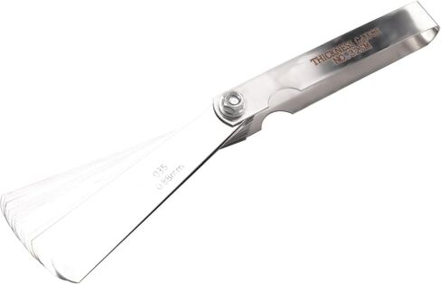 6 Pcs Stainless Steel Radius Gauge with Feeler Gauge Set Arc Radius Fillet Gauge and 0.04-0.88mm Space Measure Tool in Kuwait
