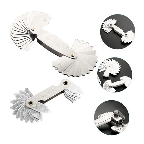 Cabilock 2pcs Convex Arc Measuring Tool Radius Gauge Portable Metric Gap Measuring Tool High Hardness Arc Template in Kuwait