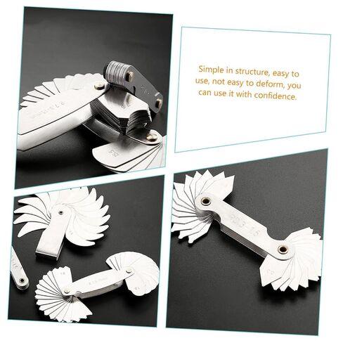 Cabilock 2pcs Convex Arc Measuring Tool Radius Gauge Portable Metric Gap Measuring Tool High Hardness Arc Template in Kuwait