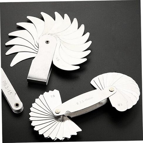 Cabilock 2pcs Convex Arc Measuring Tool Radius Gauge Portable Metric Gap Measuring Tool High Hardness Arc Template in Kuwait
