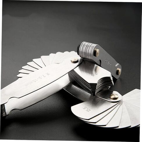 Cabilock 2pcs Convex Arc Measuring Tool Radius Gauge Portable Metric Gap Measuring Tool High Hardness Arc Template in Kuwait