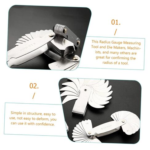 LIFKOME 2pcs Radius Gauge for Gauge Replacement Radius Concave Arc Measuring Tool in Kuwait