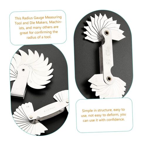 LIFKOME 2pcs Radius Gauge for Gauge Replacement Radius Concave Arc Measuring Tool in Kuwait