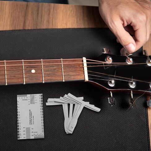 Toddmomy 10-Piece Guitar Luthier Tool Set Understring Radius Gauge Ruler String Action Gauge Precision Measurement for Guitar Setup and Maintenance in Kuwait