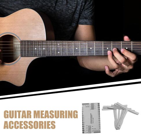 Toddmomy 10-Piece Guitar Luthier Tool Set Understring Radius Gauge Ruler String Action Gauge Precision Measurement for Guitar Setup and Maintenance in Kuwait