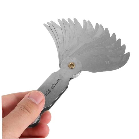 PRETYZOOM Radius Gauge Measurement Tool Assorted Convex Arc Measuring Tool Portable Metal Radius Essential for Engineering Construction in Kuwait