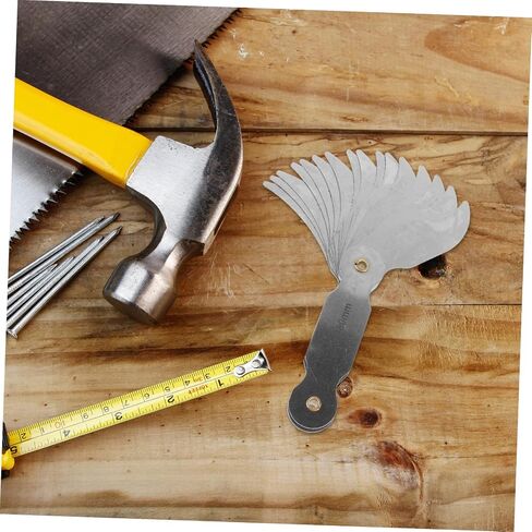 PRETYZOOM Radius Gauge Measurement Tool Assorted Convex Arc Measuring Tool Portable Metal Radius Essential for Engineering Construction in Kuwait