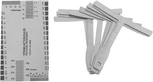 DECHOUS 1set Guitar Radius Gauge Set String Action Ruler Gauge for Guitar Setup in Kuwait