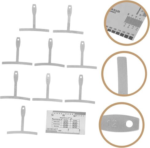 DECHOUS 1set Guitar Radius Gauge Set String Action Ruler Gauge for Guitar Setup in Kuwait